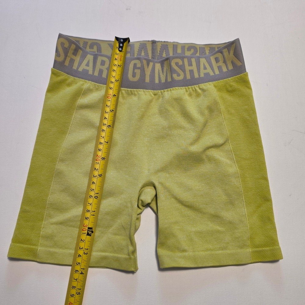 Gymshark Flex Cycling Shorts Seamless Marl Yellow Grey Size Small - Picture 2 of 5